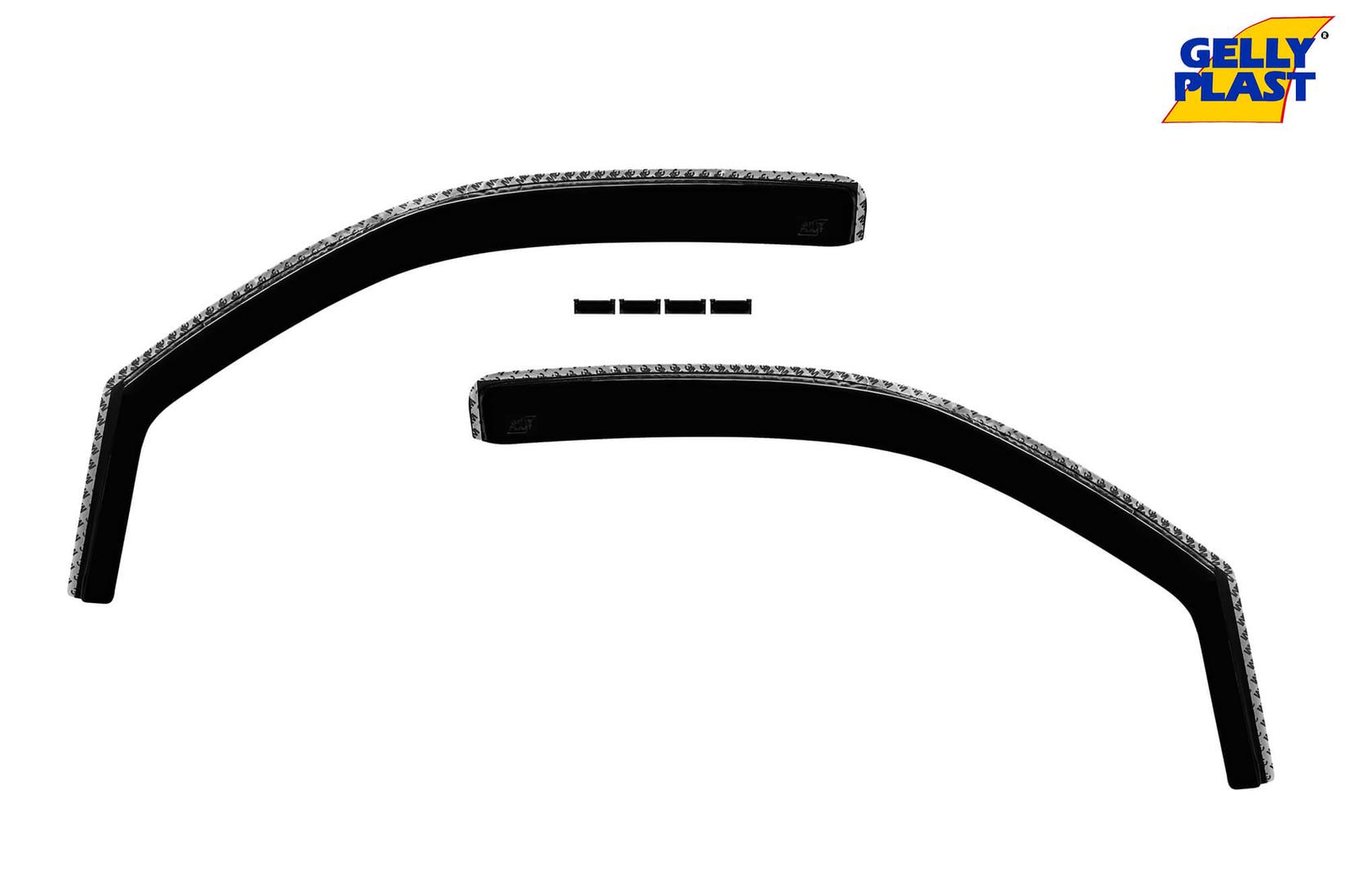 GELLYPLAST Предни ветробрани Gelly Plast за Nissan Navara 2005-2014 со 4 врати, црни 2 бројки