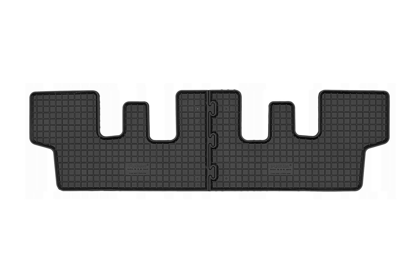 RIGUM Гумени патосници за Citroen C4 Picasсо по 2006 година Peugeot 5008 по 2010 година трети ред 2 дела црни