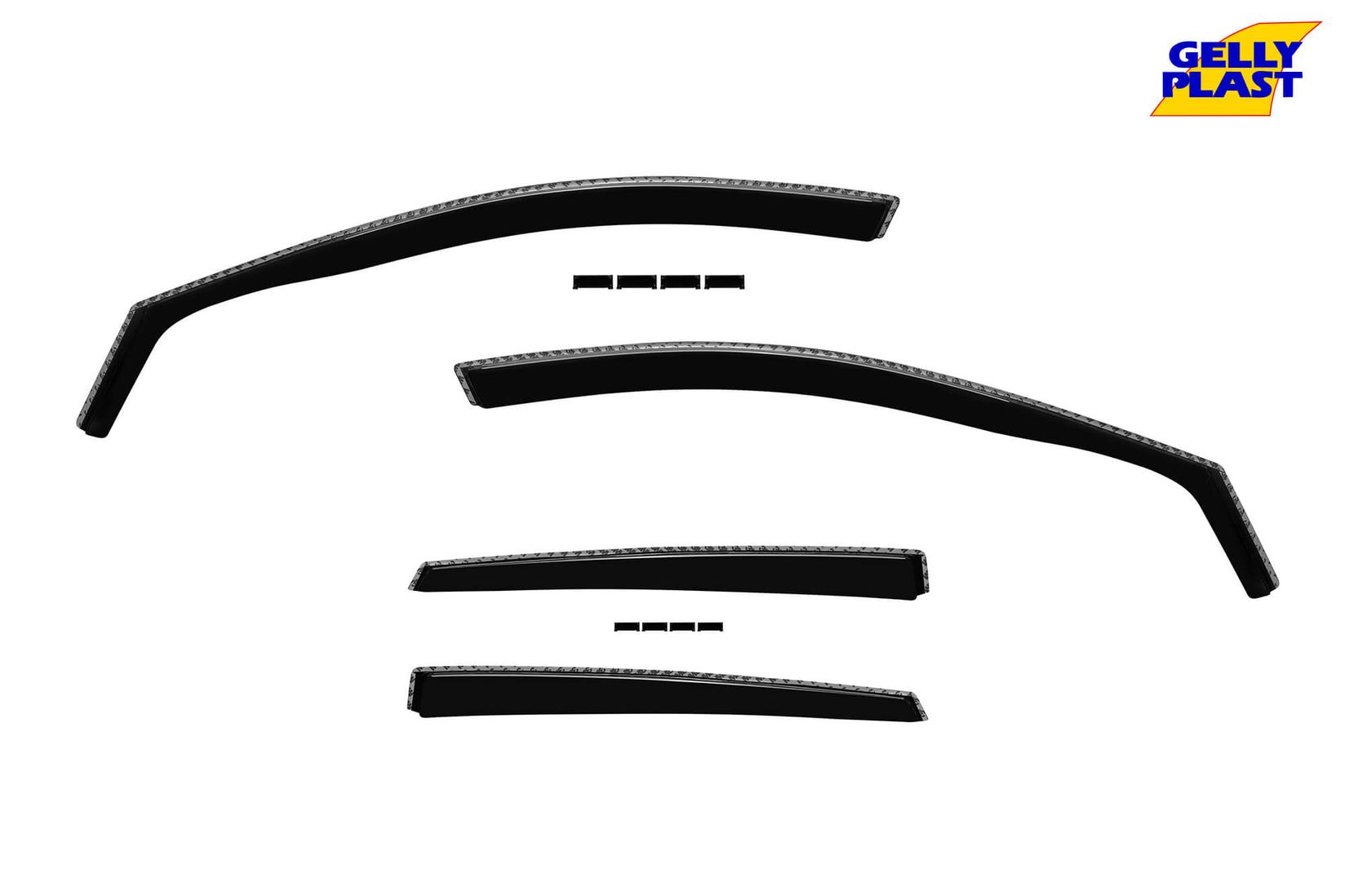 GELLYPLAST Комплет ветробрани Gelly Plast за Hyundai Tucson по 2021 , црни 4 бројки