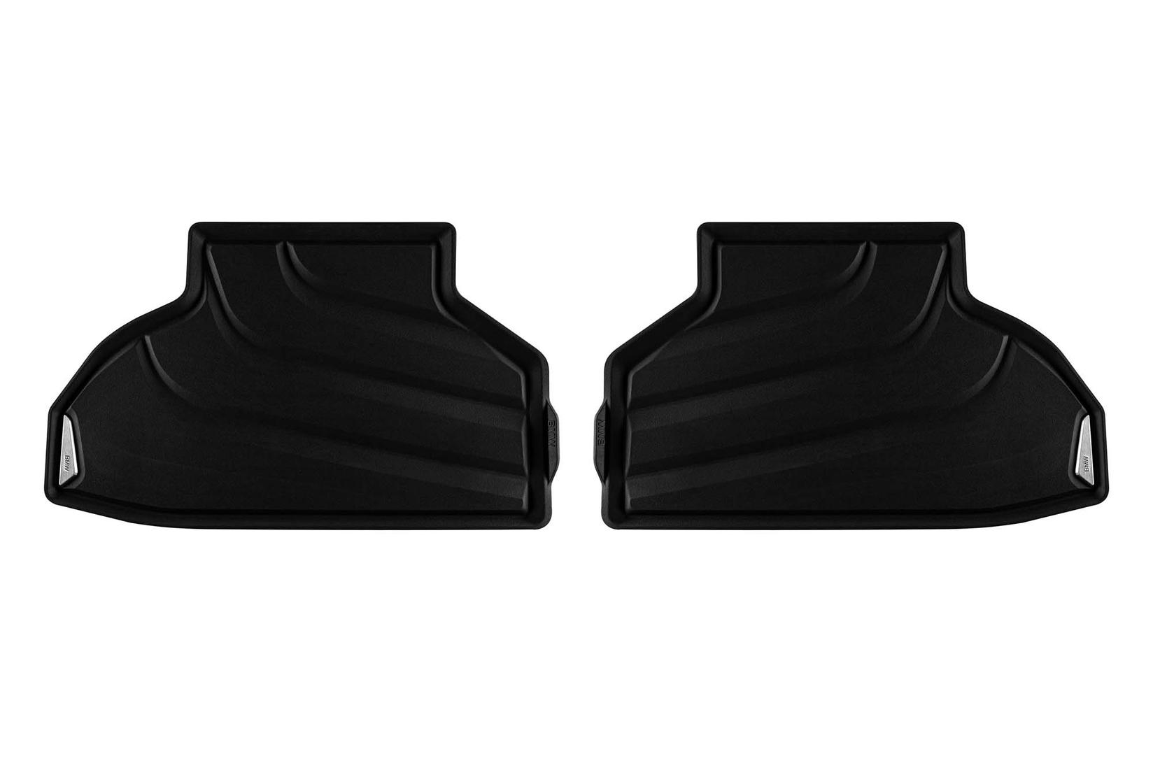 BMW Задни Гумени патосници за X6 F16 2014-2019 2 дела црни