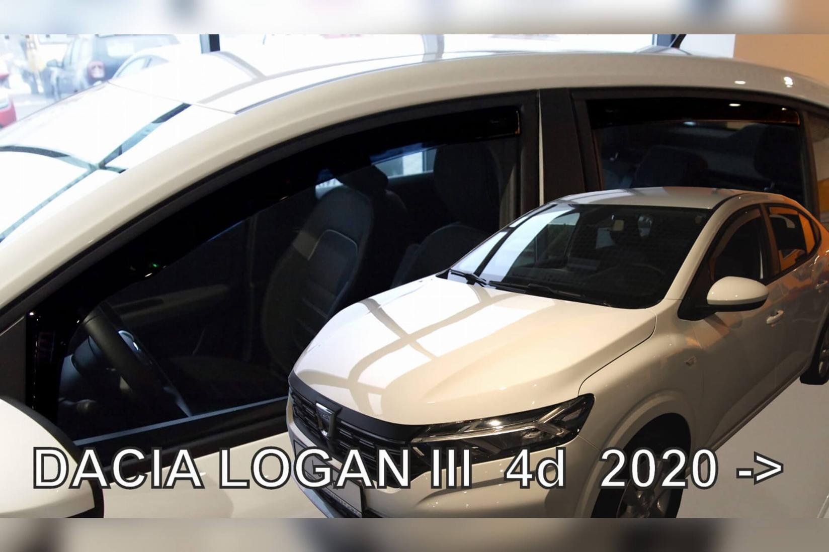 HEKO Комплет ветробрани за Dacia Logan седан по 2020 година, затемнети, 4 бројки