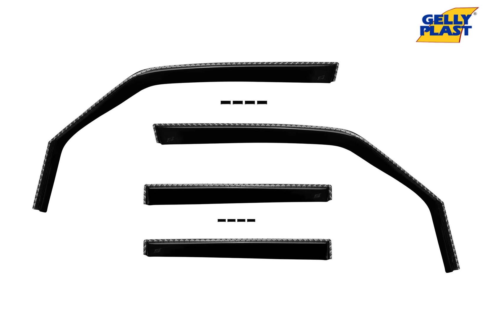 GELLYPLAST Комплет ветробрани Gelly Plast за Mitsubishi Pajero 4 врати после 2006 , 4 бр., црни