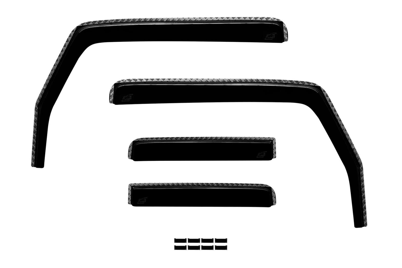 GELLYPLAST Комплет ветробрани Gelly Plast за Jeep Wrangler 2007-2018 со 5 врати, црни 4 бројки