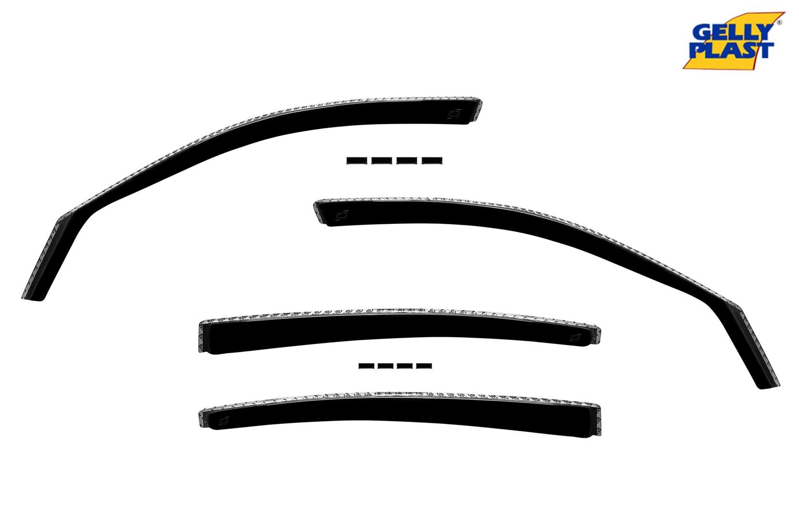 GELLYPLAST Комплет ветробрани Gelly Plast за BMW серија 3 E90 2004-2013, 4 бр., црни