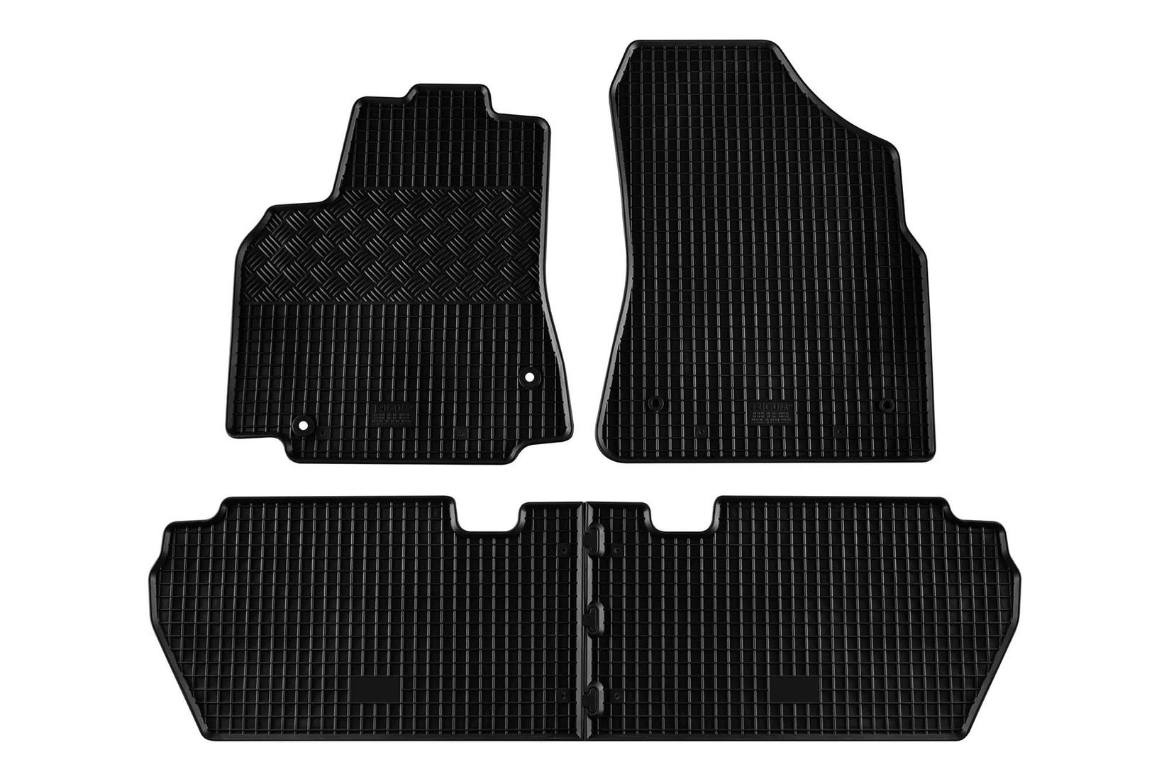 RIGUM Гумени патосници за Peugeot Partner Citroen Berlingo 2008-2018 4 дела црни