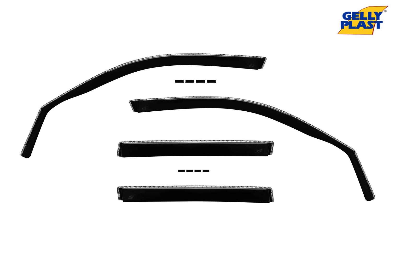GELLYPLAST Комплет ветробрани Gelly Plast за BMW X5 E53 1999-2006, 4 бр., црни