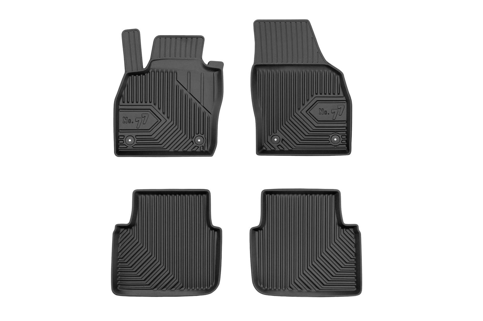 FROGUM 2.5D Гумени патосници модел 77 за Skoda Kamiq по 2019 година 4 дела црни