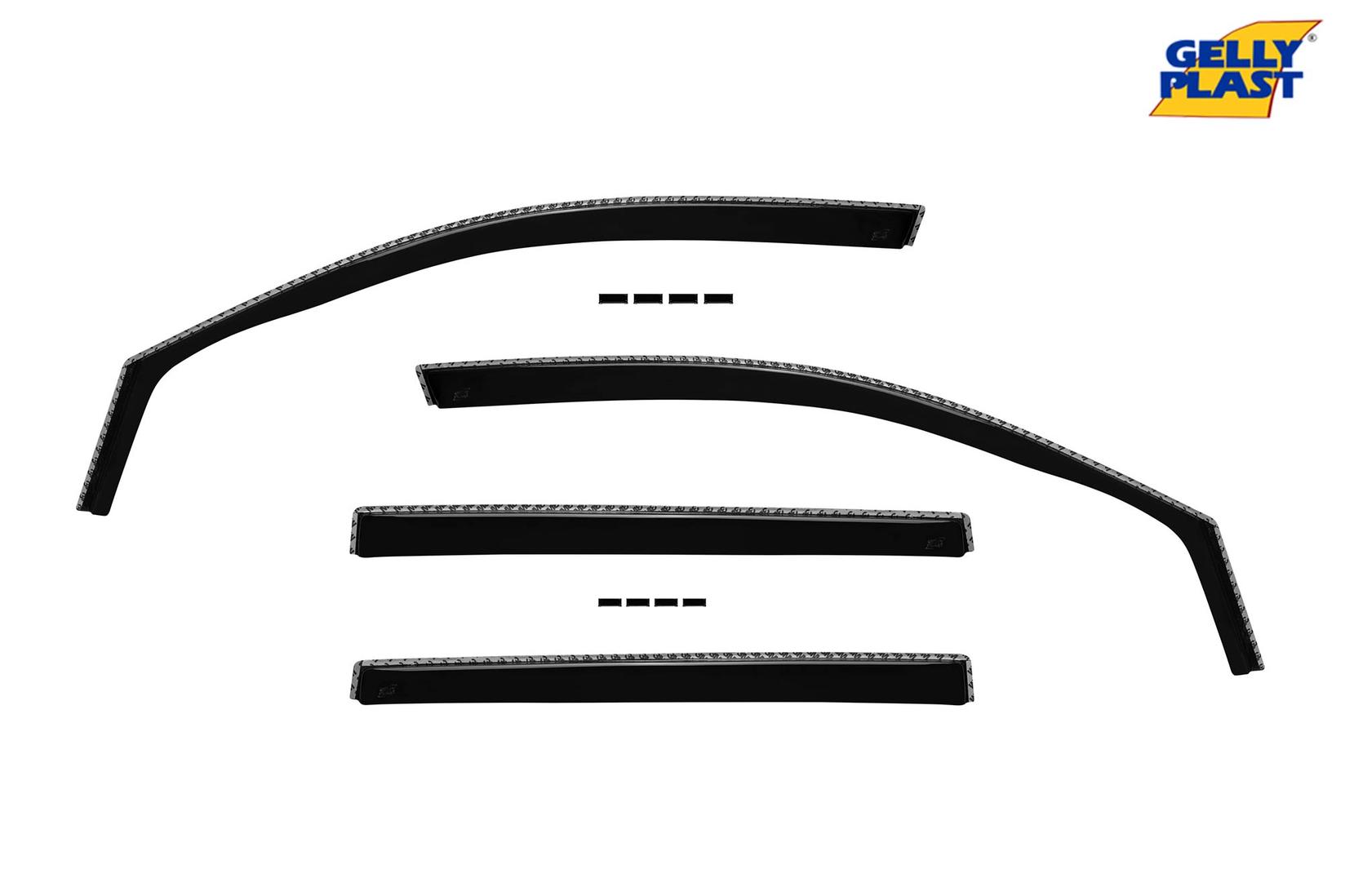 GELLYPLAST Комплет ветробрани Gelly Plast за VW Touareg, Porsche Cayenne 2002-2010, 4 бр., црни