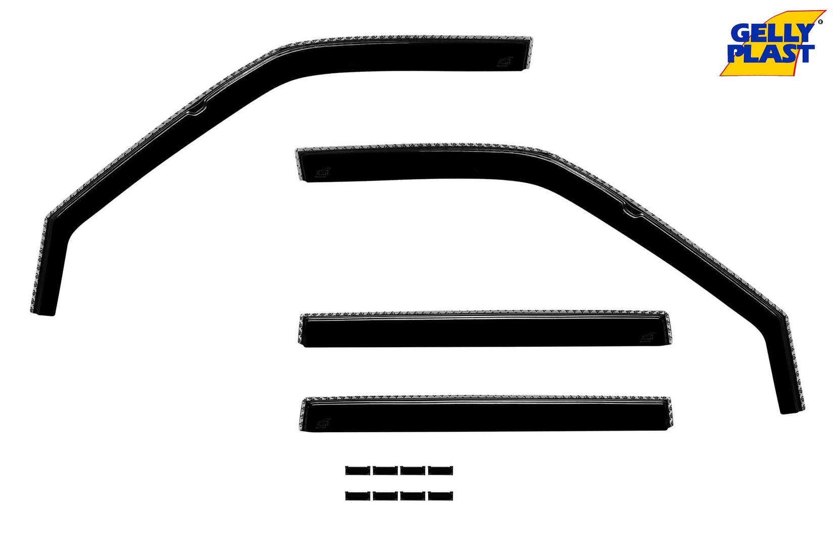 GELLYPLAST Комплет ветробрани Gelly Plast за Nissan Terrano II 1993-2006 со 5 врати, црни 4 бројки