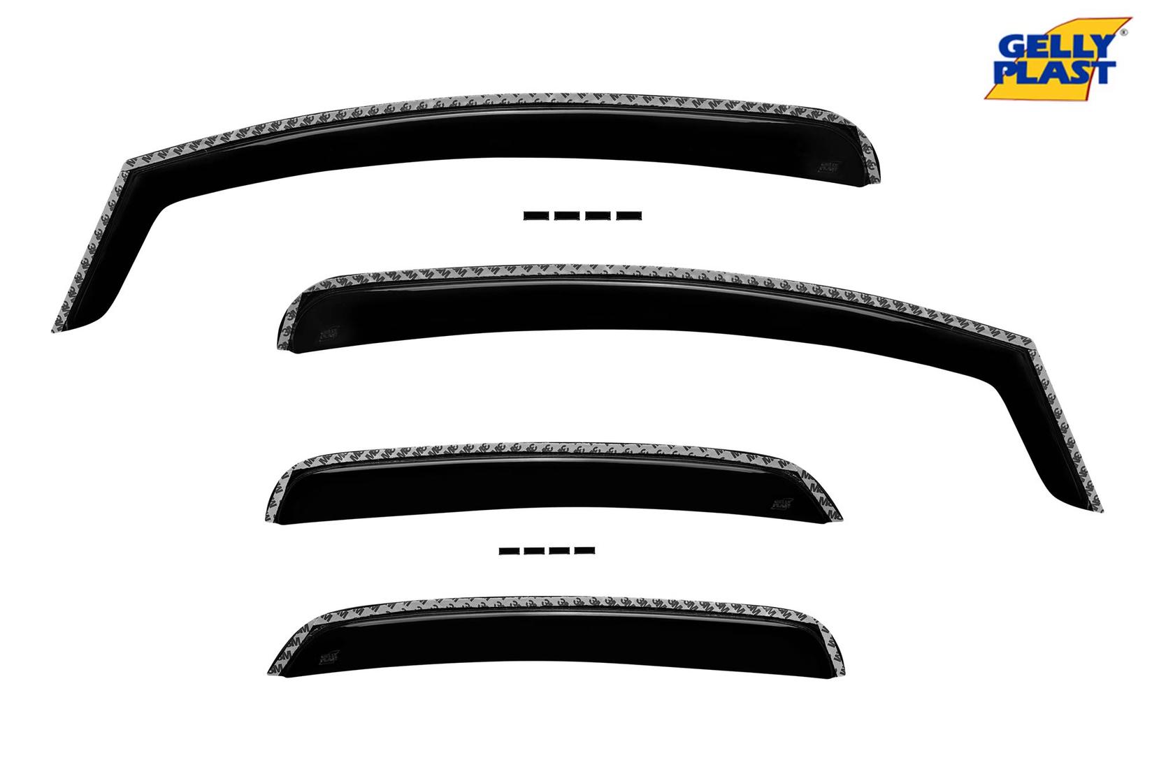 GELLYPLAST Комплет ветробрани Gelly Plast за Citroen C3 4 врати 2002-2009, 4 бр., црни