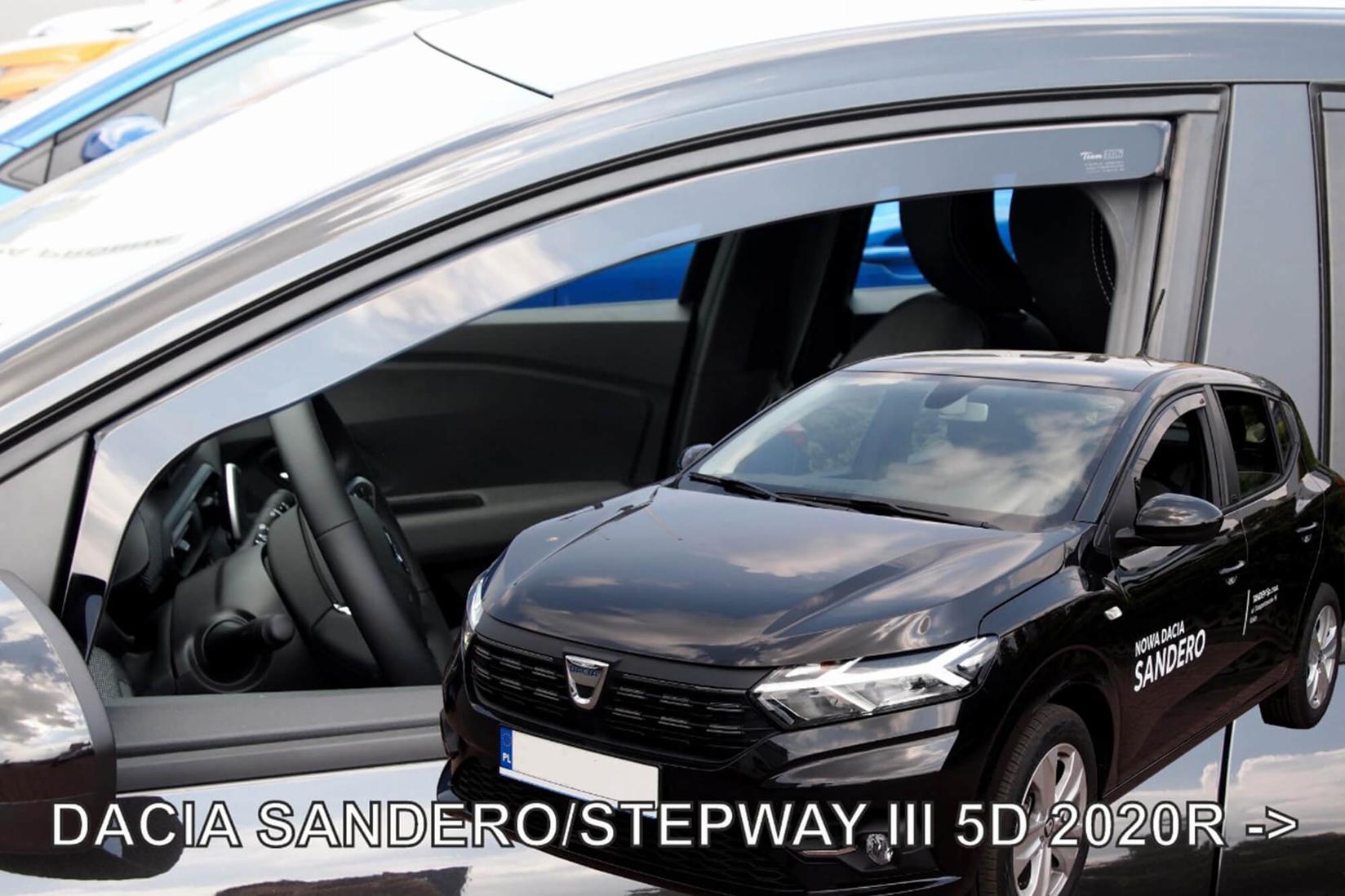 HEKO Предни ветробрани за Dacia Sandero, Stepway по 2020 година со 5 врати, затемнети, 2 бројки