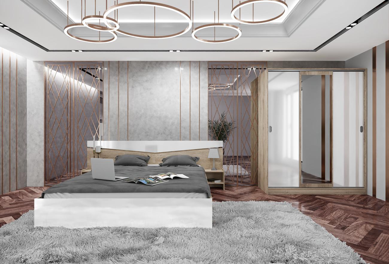 МЕБЕЛ ВИ Спална јасмин сјај - сити 7074