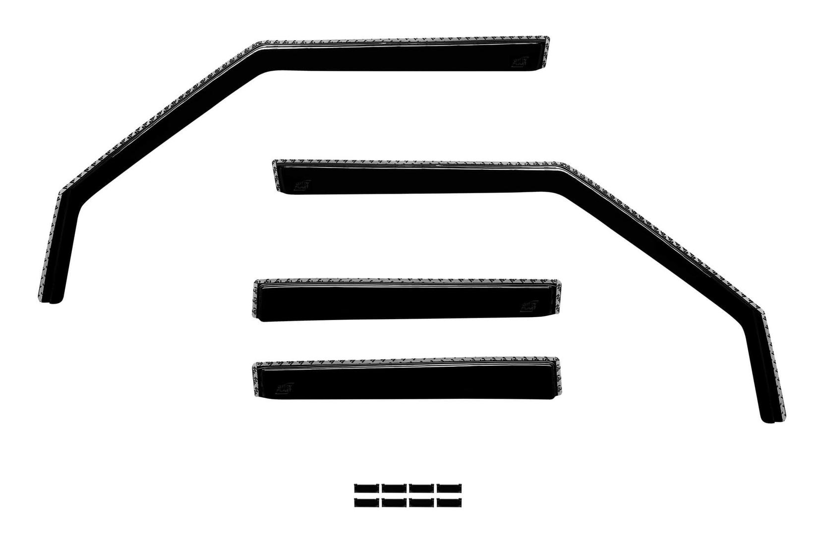 GELLYPLAST Комплет ветробрани Gelly Plast за Suzuki Swift 2010-2017 со 4 врати, црни 4 бројки