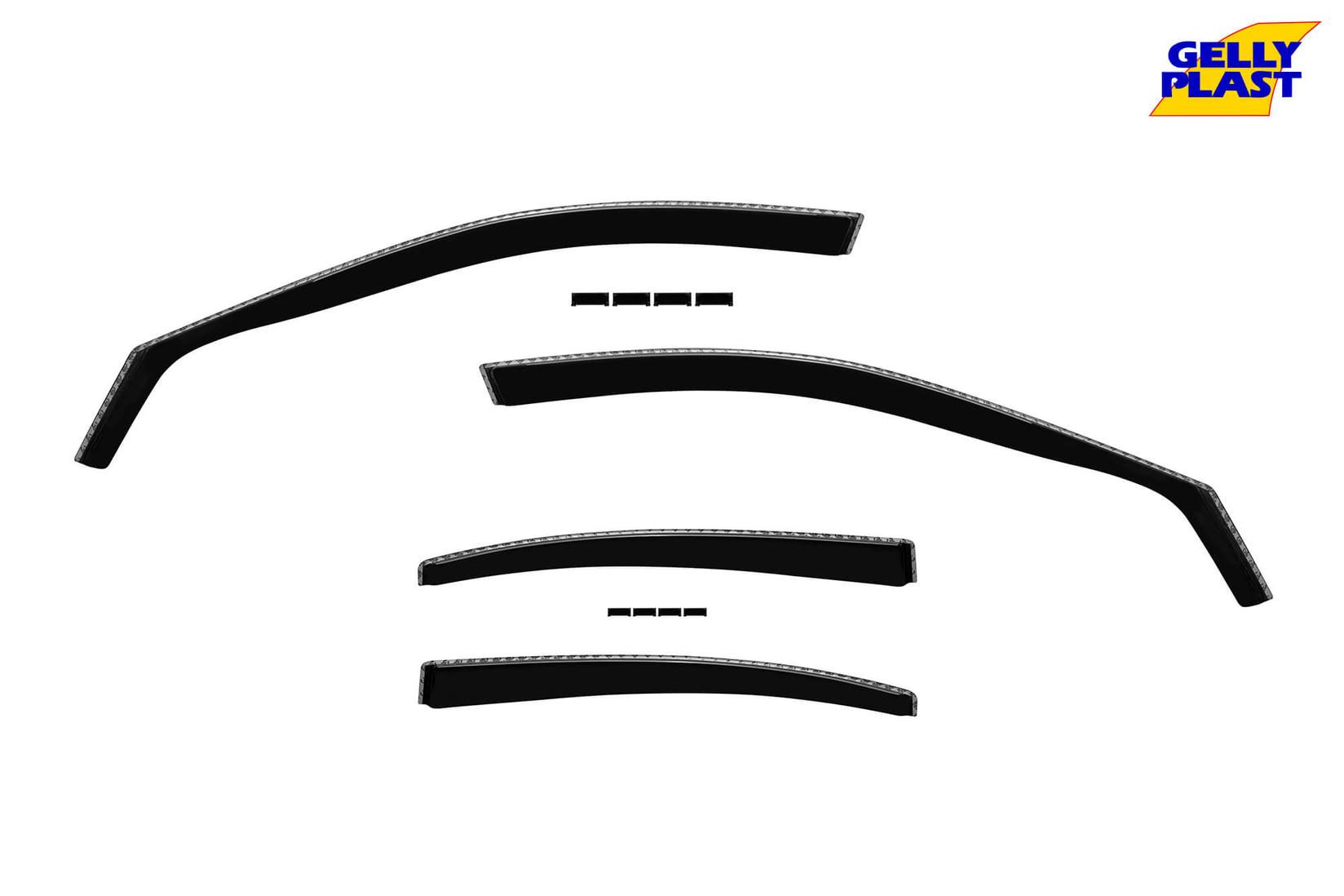GELLYPLAST Комплет ветробрани Gelly Plast за Skoda Octavia седан по 2019 , црни 4 бројки