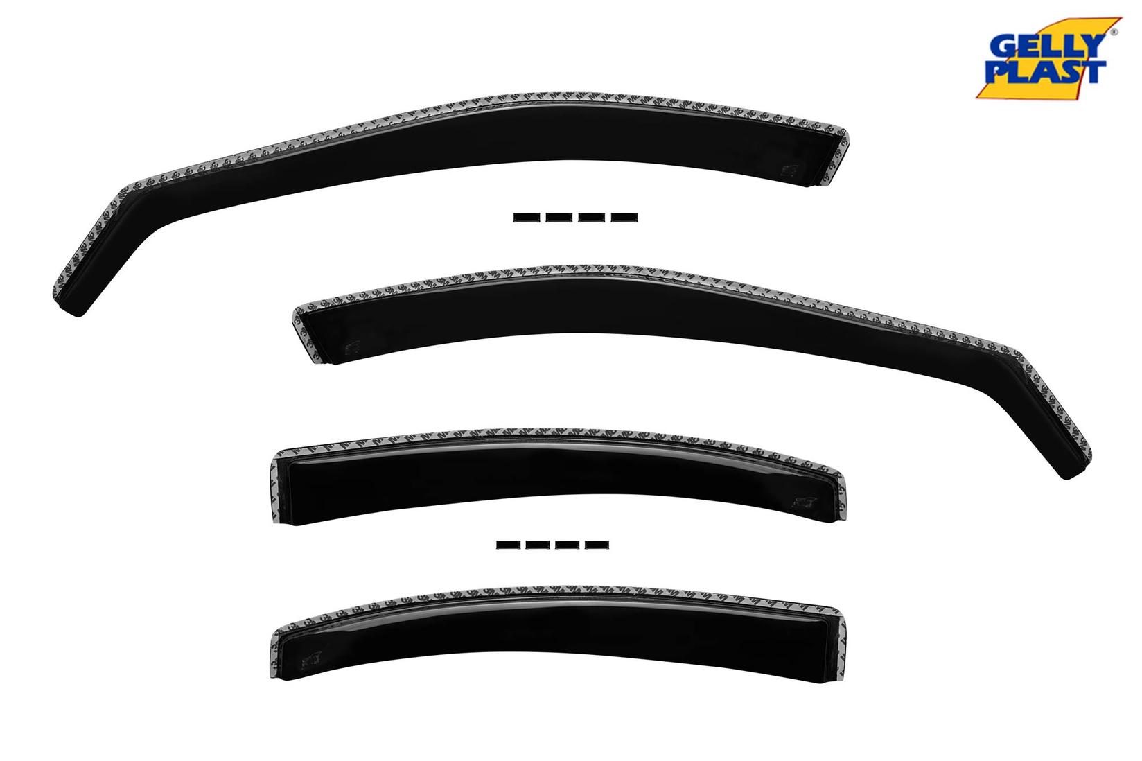 GELLYPLAST Комплет ветробрани Gelly Plast за Mercedes C класа W203 седан 1999-2007, 4 бр., црни