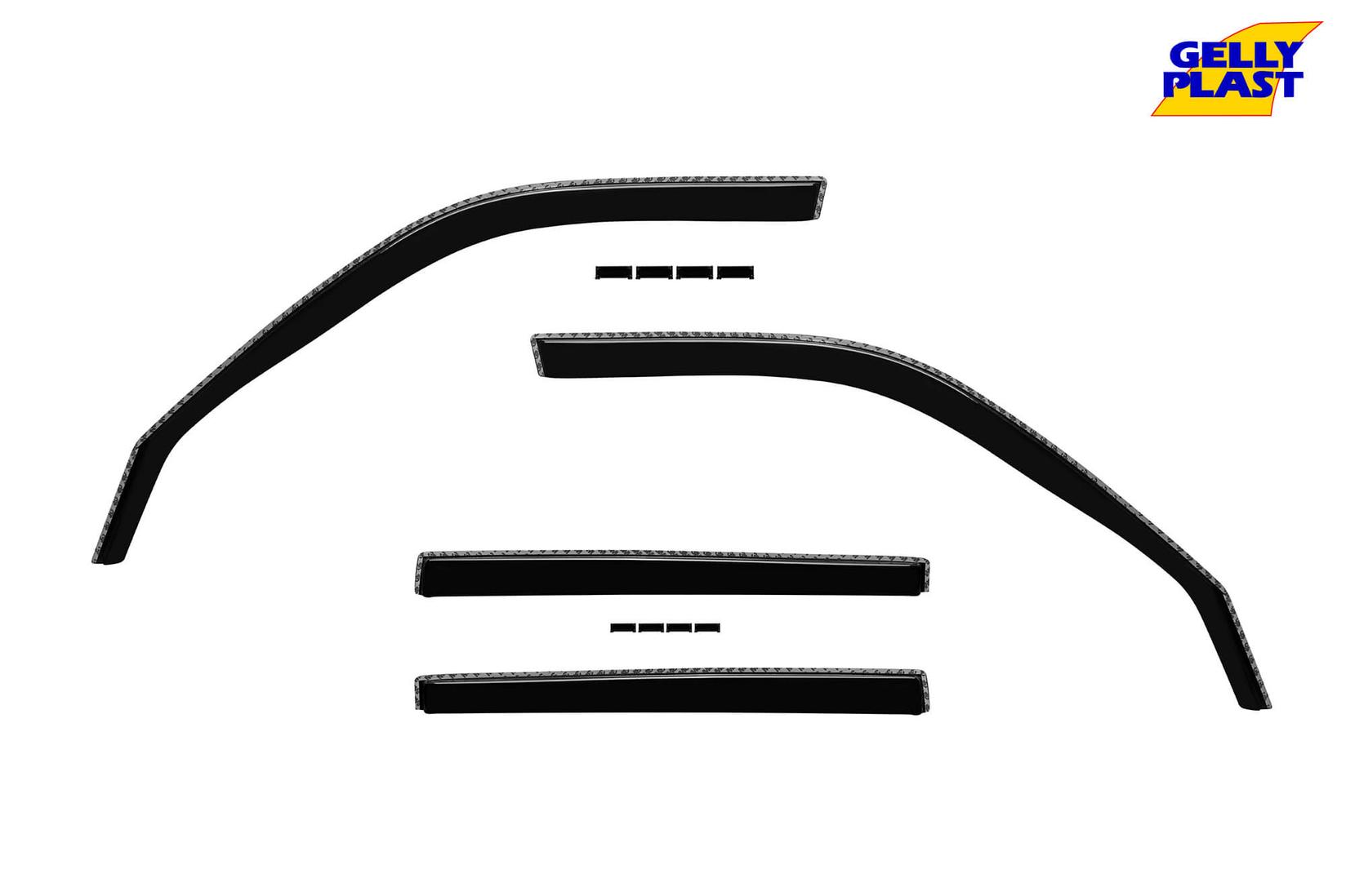 GELLYPLAST Комплет ветробрани Citroen Grand Picasso 2013-2021 7 места, црни 4 бројки