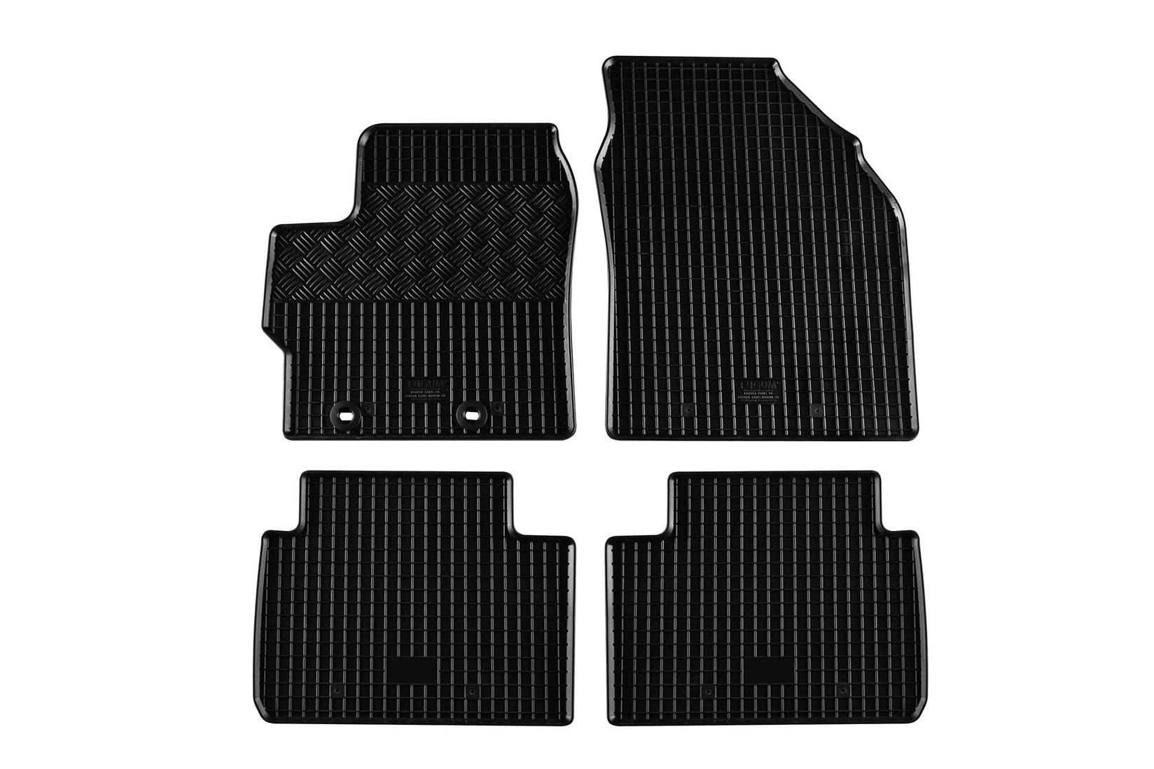 RIGUM Гумени патосници за Toyota Yaris Yaris Hybrid Yaris Cross по 2020 година Mazda 2 Hybrid по 2022 година 4 дела црни