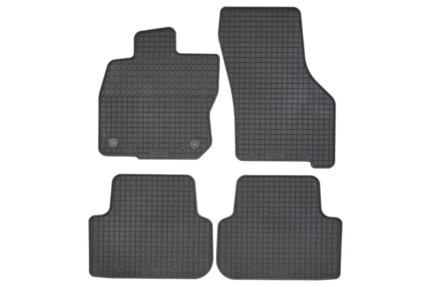 PETEX Гумени патосници за Seat Leon Leon ST ST E-Hybrid Leon E-TSI по 2020 година 4 дела црни