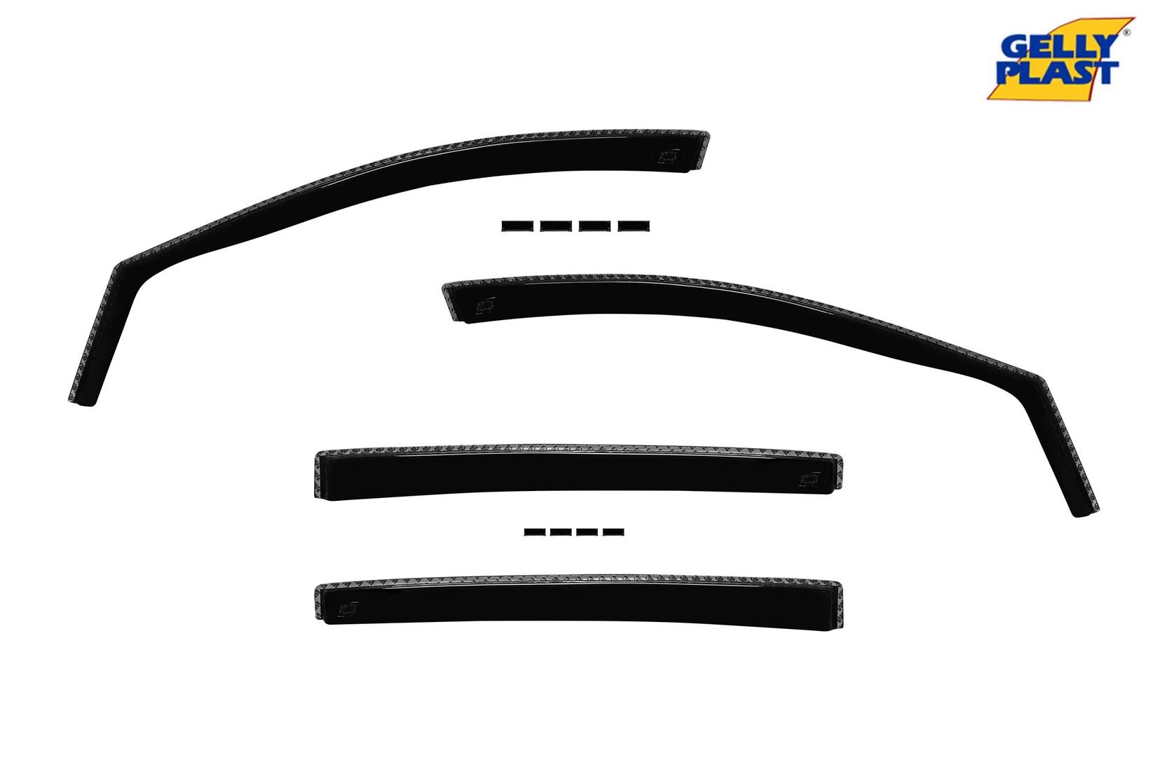 GELLYPLAST Комплет ветробрани Gelly Plast за Kia Sportage после 2015 , 4 бр., црни