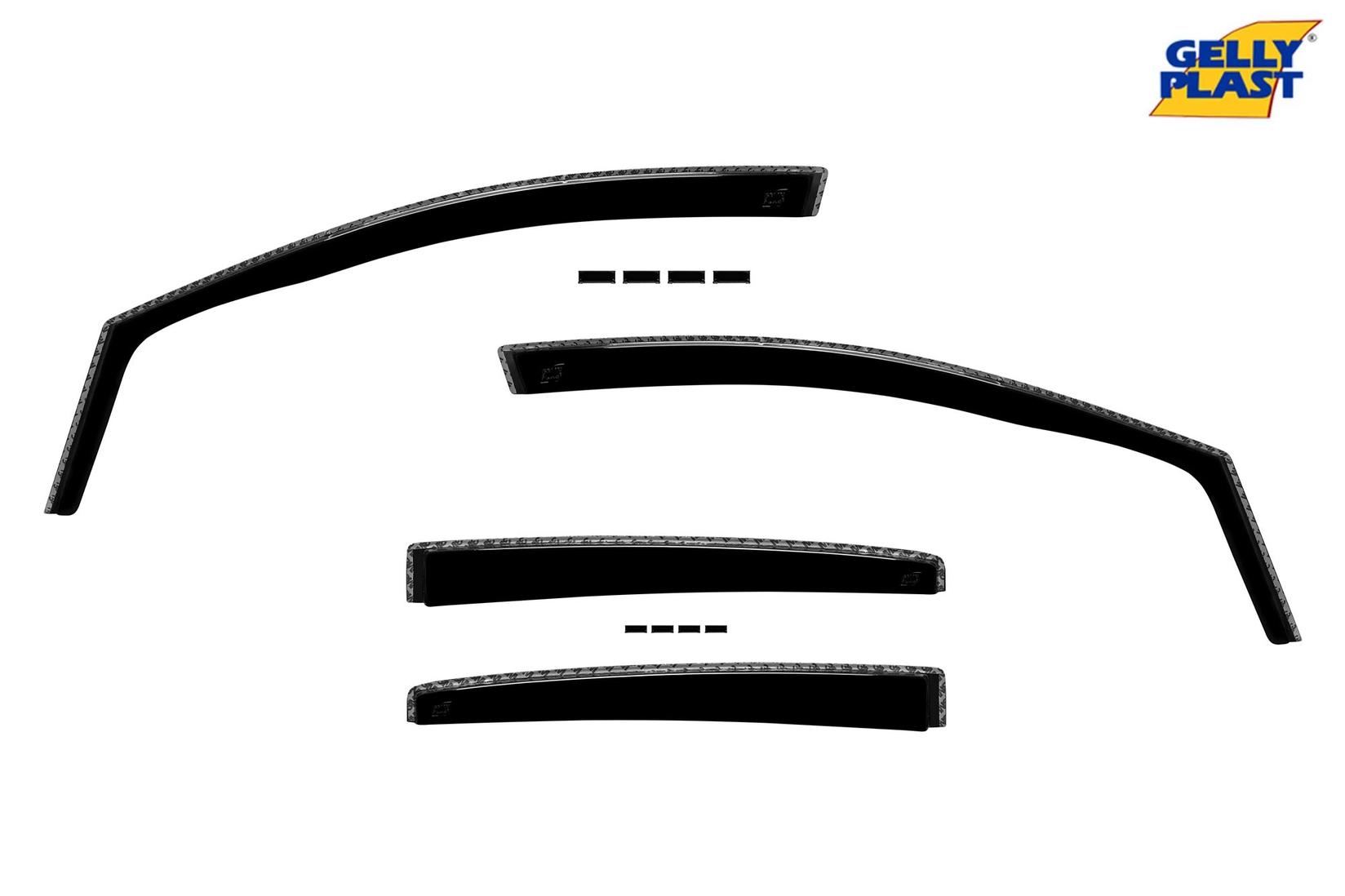 GELLYPLAST Комплет ветробрани Gelly Plast за Toyota Corolla E210 хечбек после 2018 , 4 бр., црни
