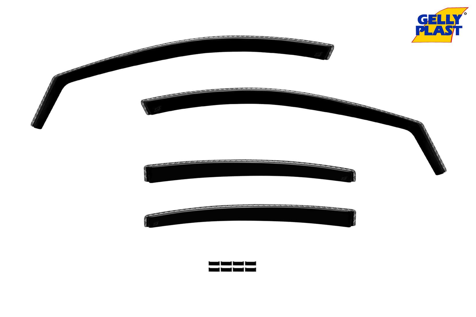 GELLYPLAST Комплет ветробрани Gelly Plast за Chevrolet Cruze хечбек 2009-2016, црни 4 бројки