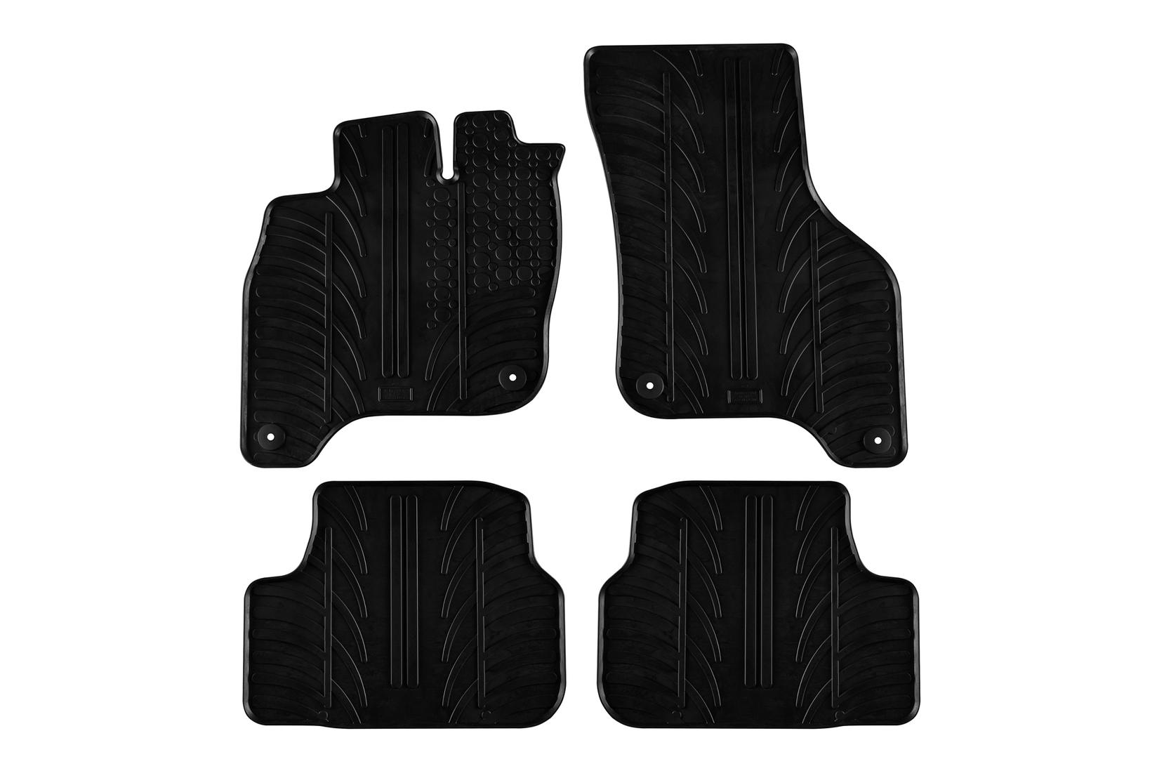 GLEDRING Гумени патосници за VW E-Golf VII хечбек 2014-2020 електрична верзија 4 дела црни