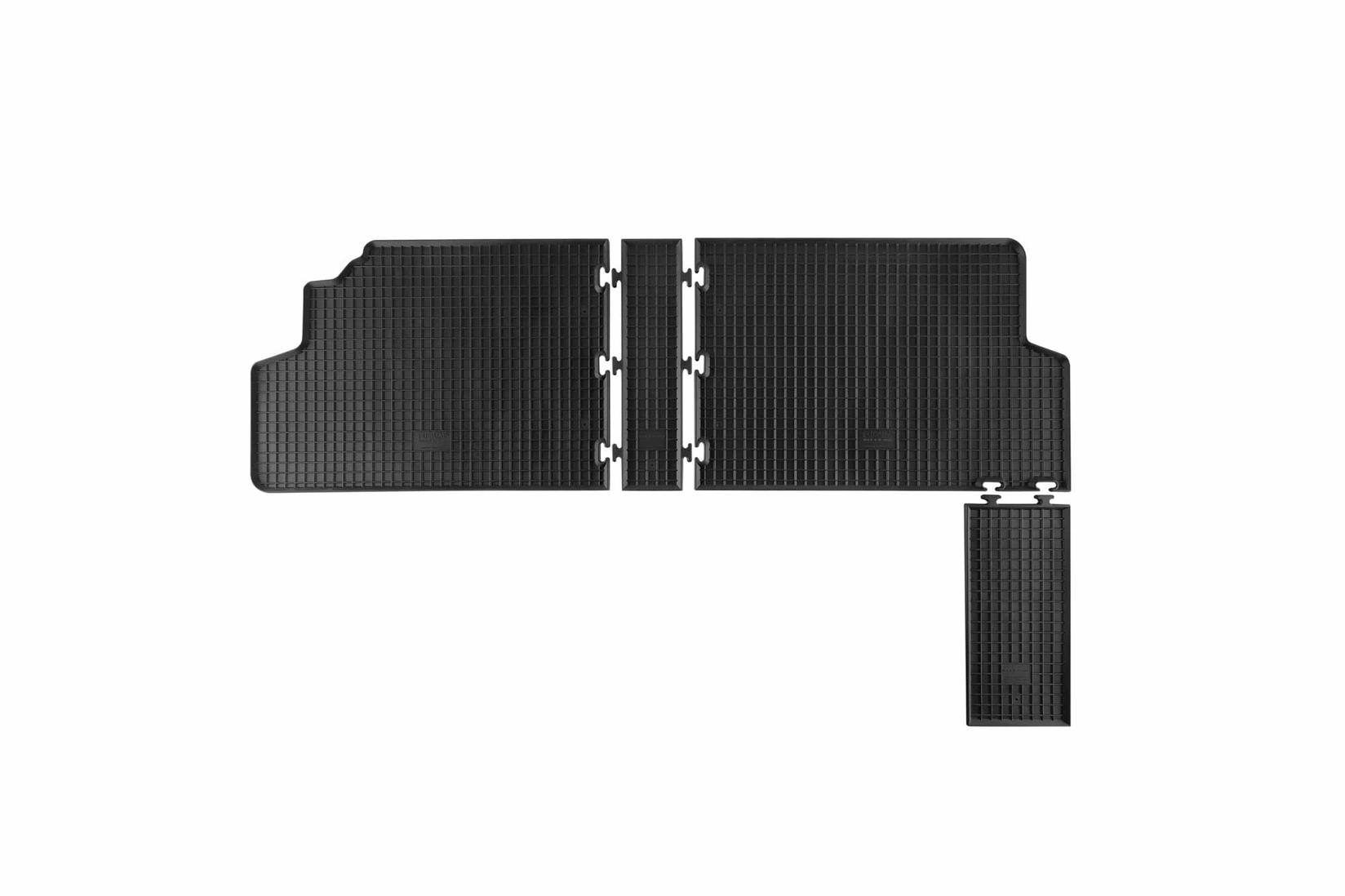 RIGUM Гумени патосници за Citroen Jumpy Fiat Scudo Peugeot Expert по 2007 година втори ред 4 дела црни