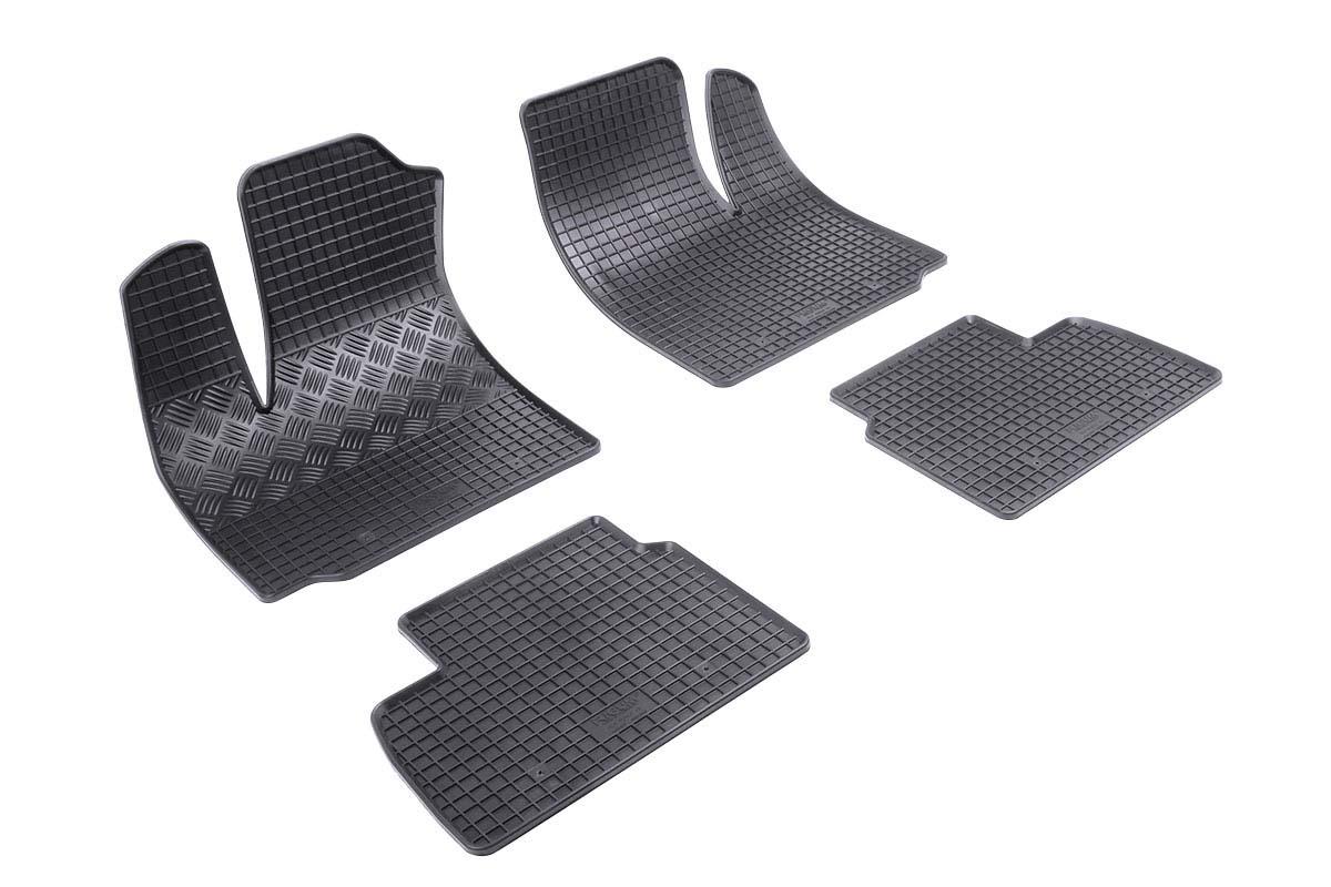 RIGUM Гумени патосници за Fiat Doblo по 2001 година 5 места 4 дела црни