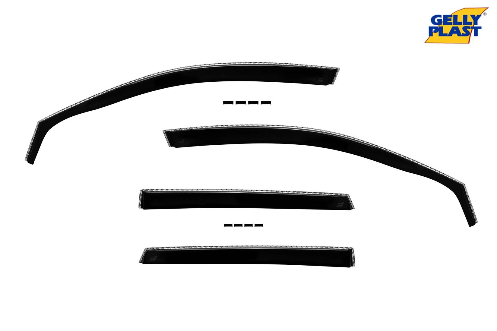 GELLYPLAST Комплет ветробрани Gelly Plast за SKODA Karoq после 2017 , 4 бр., црни