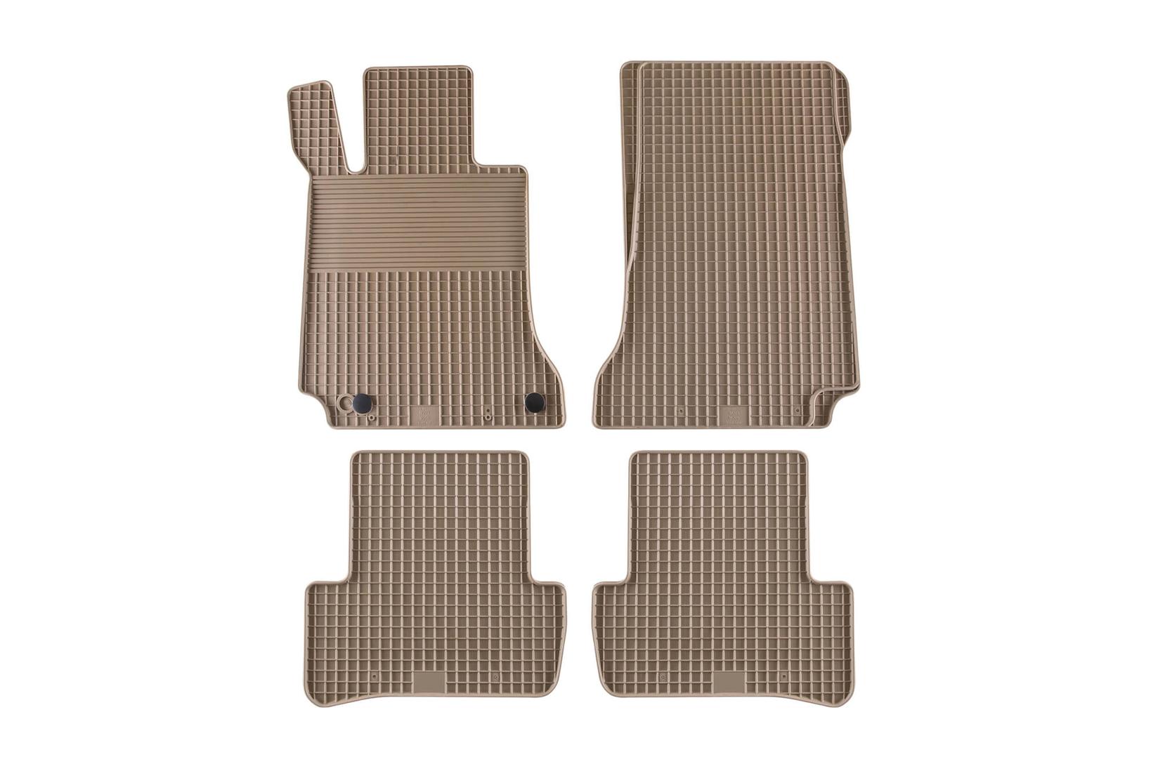 GUMARNY ZUBRI Гумени патосници за Mercedes C класа W205 2014-2020 4 дела кремави