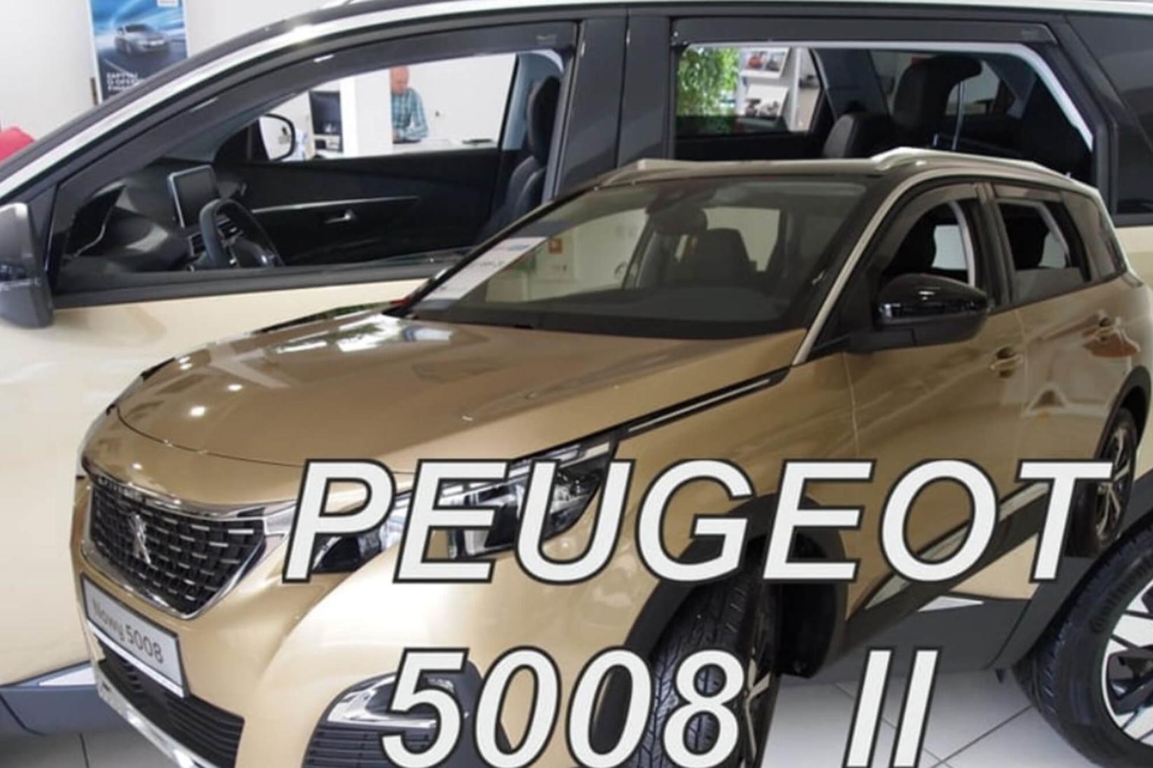 HEKO Комплет ветробрани за Peugeot 5008 по 2017 година, 5 врати, затемнети, 4 бројки