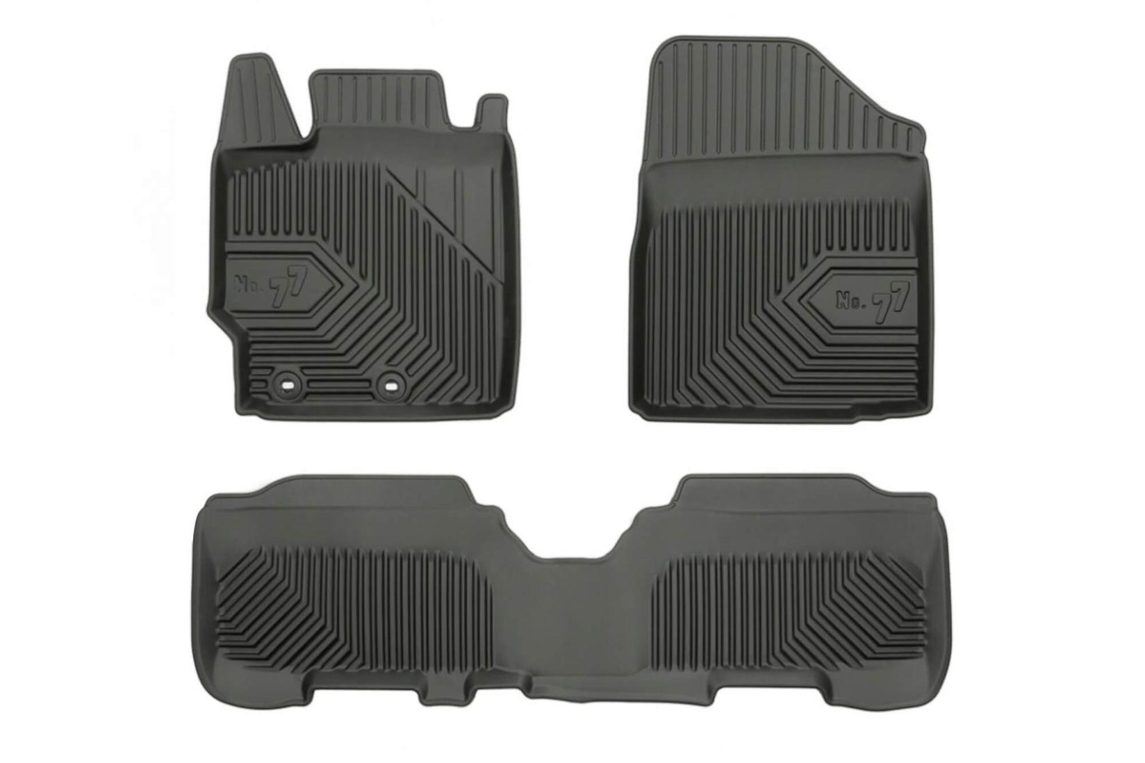 FROGUM 2.5D Гумени патосници модел 77 за Toyota Yaris 2005-2011 3 дела црни