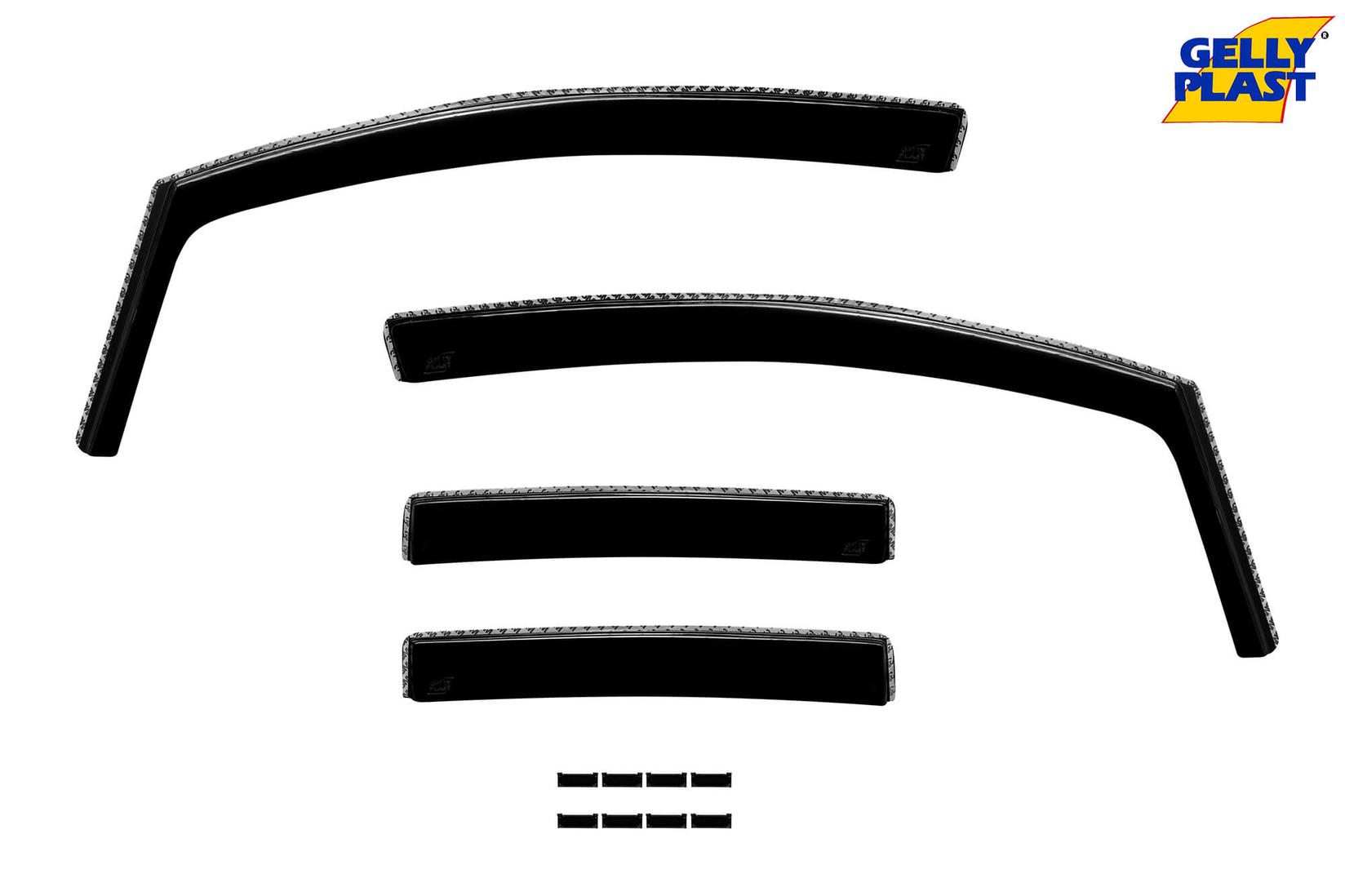 GELLYPLAST Комплет ветробрани Gelly Plast за Toyota Yaris 2005-2011 со 5 врати, црни 4 бројки