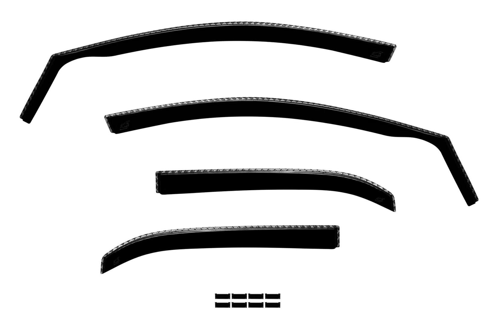 GELLYPLAST Комплет ветробрани Gelly Plast за Kia Picanto 2011-2017 со 5 врати, црни 4 бројки