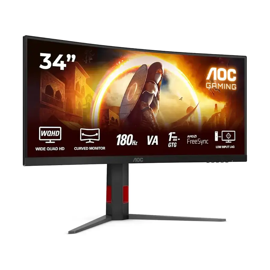 AOC Заоблен Монитор CU34G4 34" 180Hz UWQHD Curved Gaming Monitor