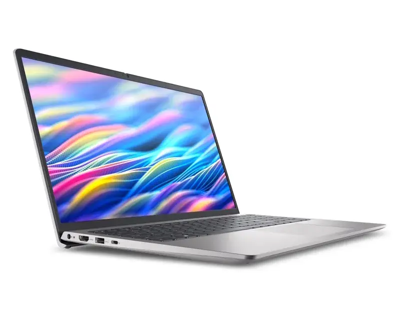Dell лаптоп Pro 15 Essential PV15250, 15,6" FHD, 120Hz, i7-1355U, 16GB, 512GB SSD, позадинско осветлување FP, сребрени бои