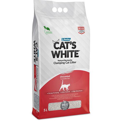 CATS WHITE Клампинг (без мирис) Песок за маче 5л.