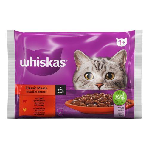 Whiskas Пауч Говедско 4х85гр.
