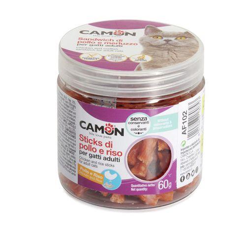 Camon Закуска за маче-Пилешко и ориз стапчиња во кутија 60гр.