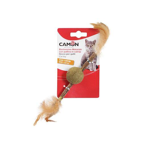 Camon Играчка за маче-Топка кетнип на дрво со пердуви 30см.