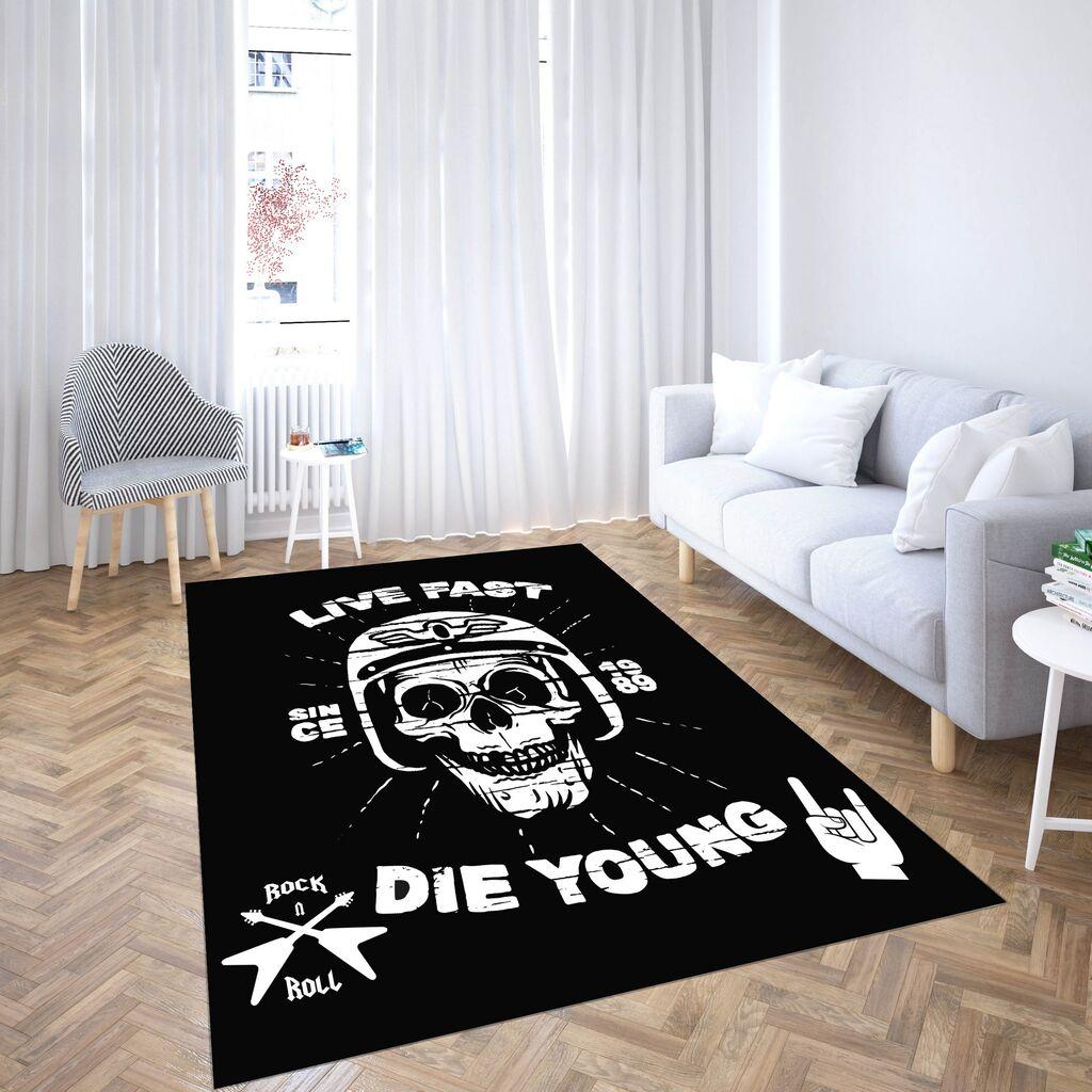 Тепих Conceptum Hypnose Cgkids16, правоаголен, 100x140 см, црно-бел
