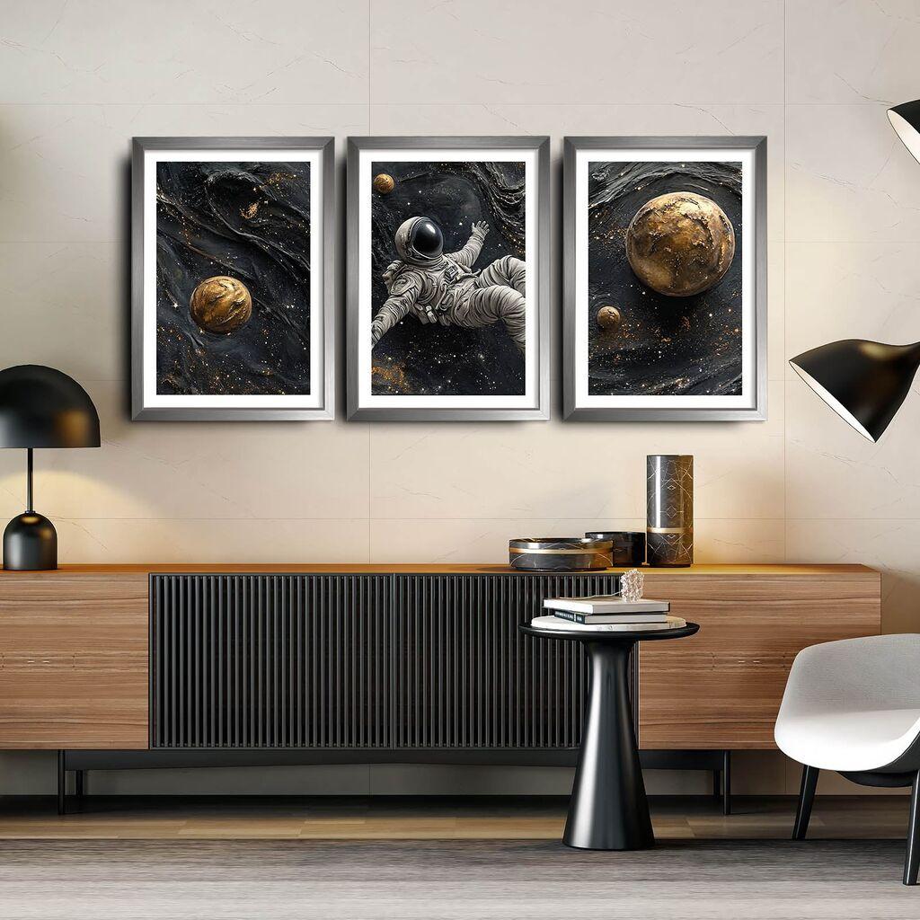 Wallity Декоративни слики во рамка, 38x53 см, 3 парчиња, шарени