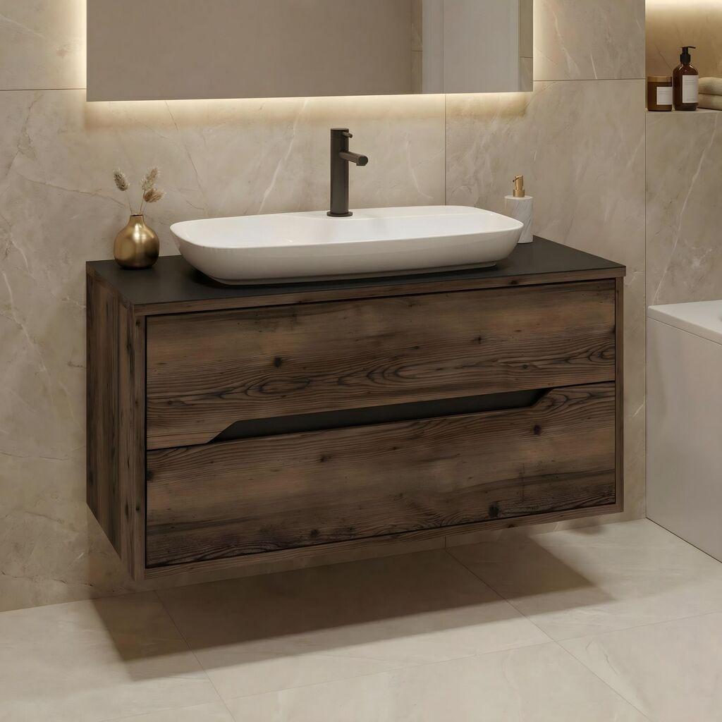 Полица за бања Hanah Home, кафеава