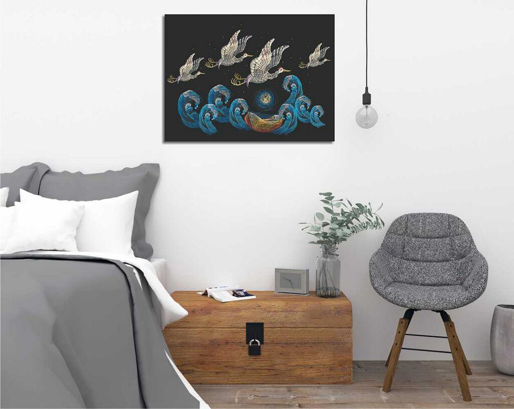 Wallity Декоративна слика на платно, 30x40 см, шарена