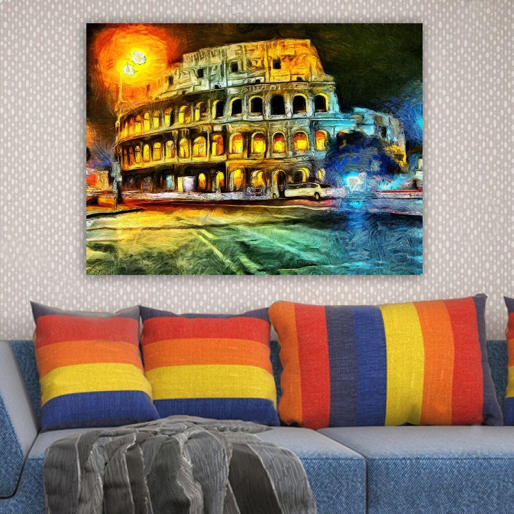 Wallity Декоративна слика на платно, 70x100 см, Шарена