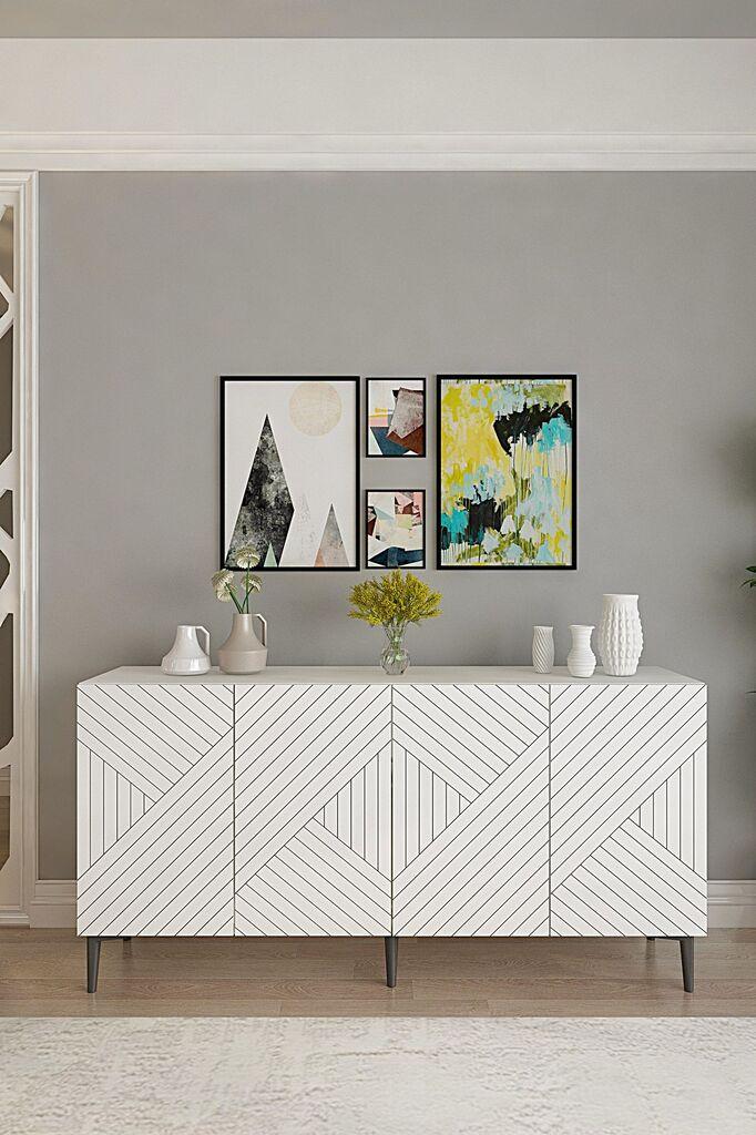 Комода Hanah Home, 150x75x32 см, бела