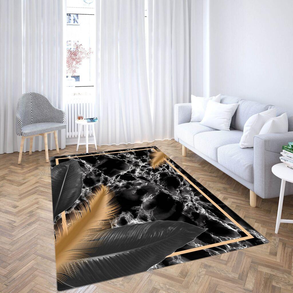Тепих Conceptum Hypnose CG_214, правоаголен, 160x230 см, црно-кафеав