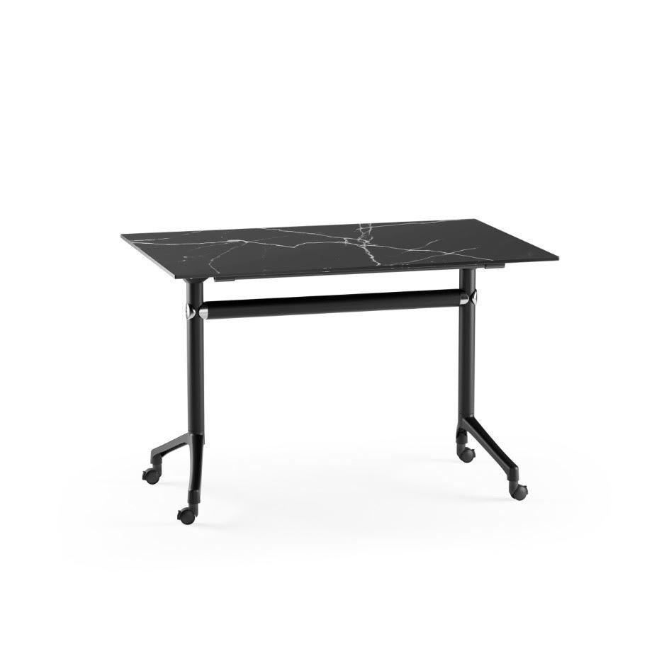 Преклопна маса Hanah Home со шнола, 120x69x48 см, црна