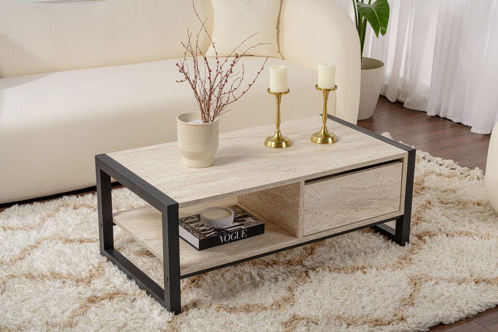 Маса Hanah Home Club Haldizen, 105x40x55 см, беж