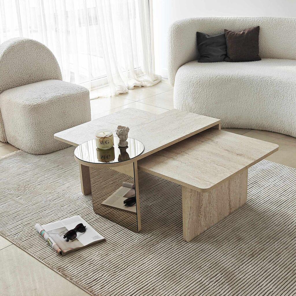 Комплет за маса Hanah Home Club Luna, 2 парчиња, беж